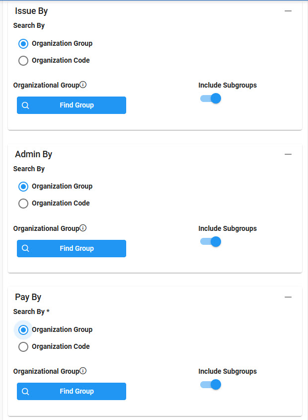 The image provides a preview of the Award Summary Report Criteria Award Location Section Overview.