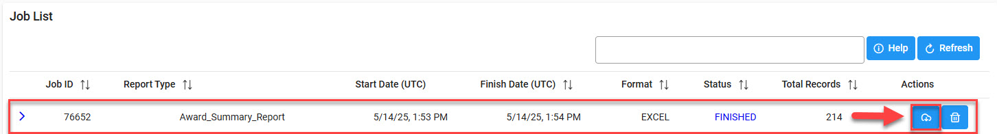 The image provides a preview of the Award Summary Results Overview.