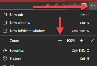 An image of the Browser settings toolbar.