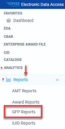 The image provides a preview of the GFP Plant Clearance Report Results Search Page.