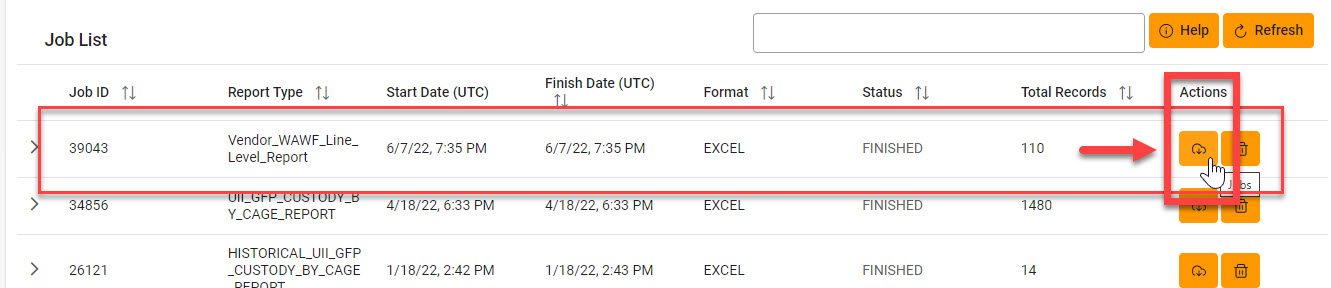 The image provides a preview of the Vendor Line Level Information Report Results Overview.
