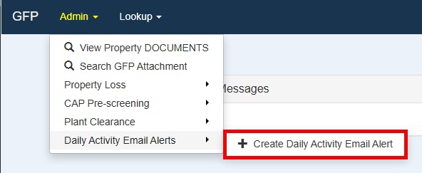 Create Daily ActivityEmail Alert under Admin Tab