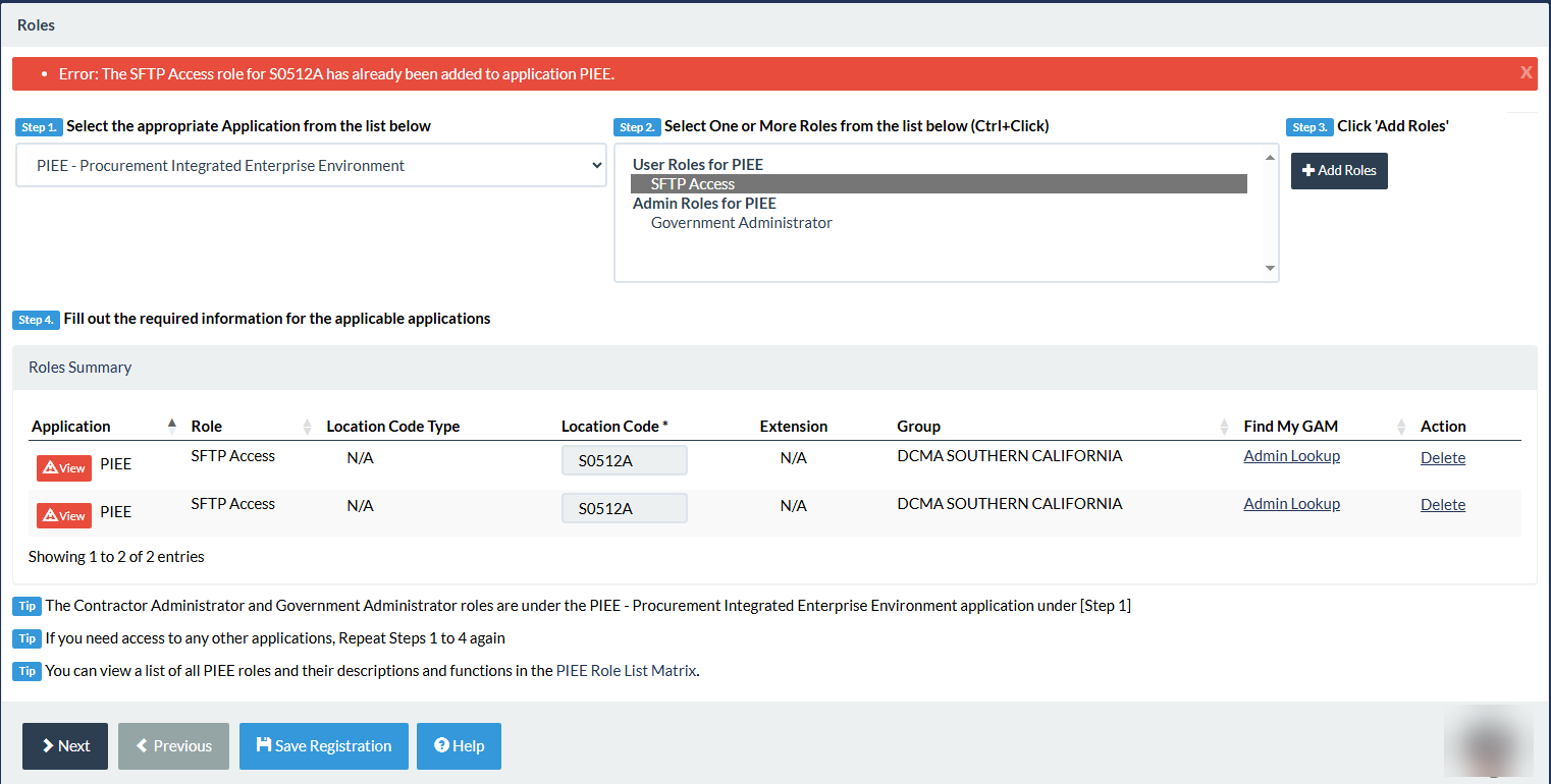 The display provides a preview of the PIEE Portal page and the My Account link.