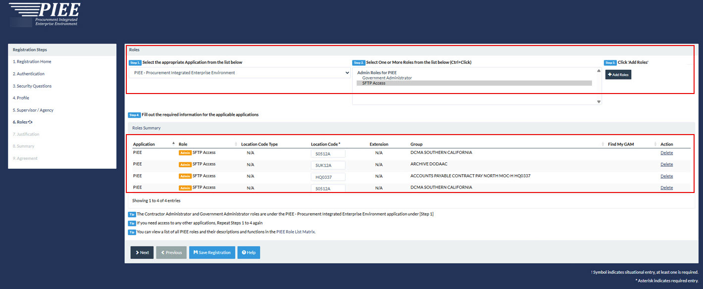 The image provides a preview of the PIEE Portal page and the My Account link.
