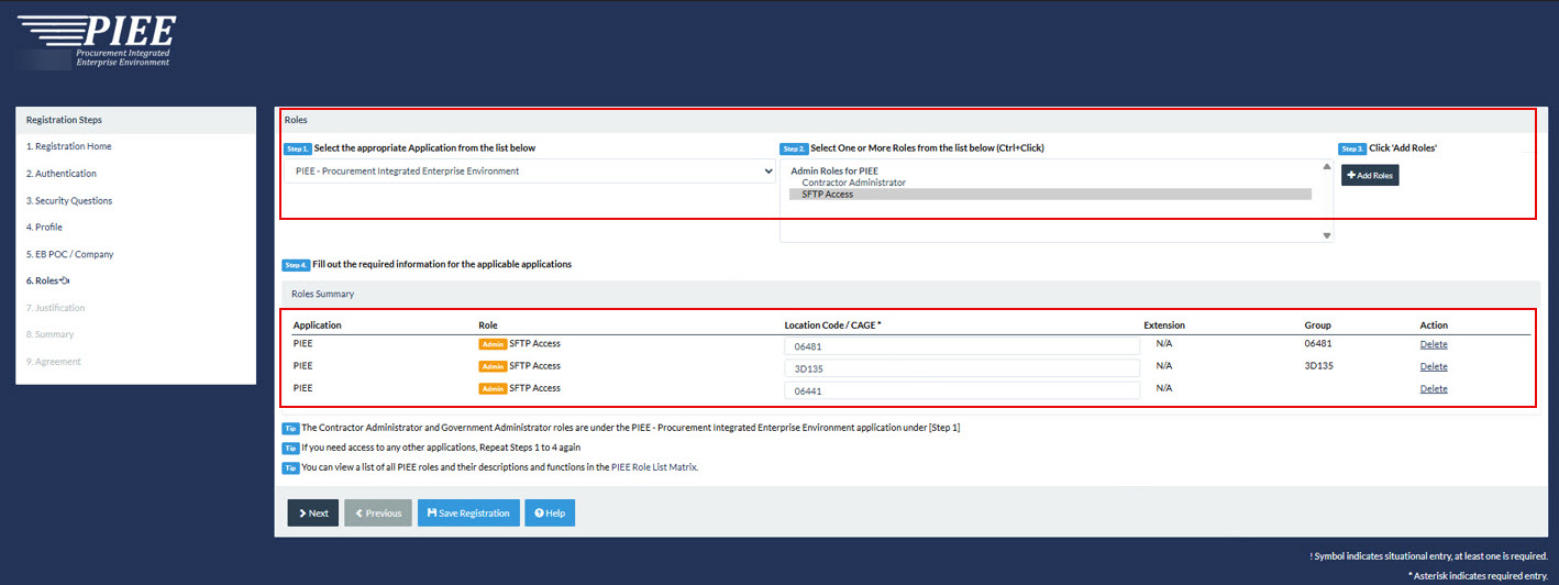 The image provides a preview of the PIEE Portal page and the My Account link.
